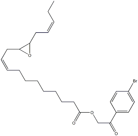 (9Z,15Z)-12,13-Epoxy-9,15-octadecadienoic acid 2-(4-bromophenyl)-2-oxoethyl ester Struktur