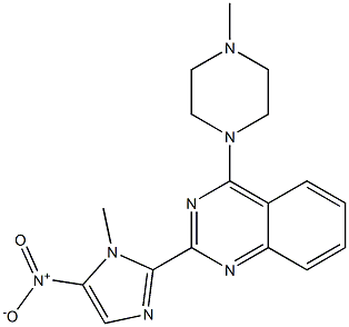 2-(1-Methyl-5-nitro-1H-imidazol-2-yl)-4-(4-methyl-1-piperazinyl)quinazoline Struktur