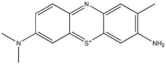 2-Methyl-3-amino-7-(dimethylamino)phenothiazine-5-ium Struktur