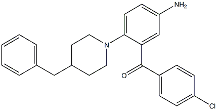 5-Amino-4'-chloro-2-(4-benzyl-1-piperidinyl)benzophenone Struktur