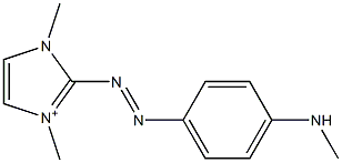 1,3-Dimethyl-2-[[4-(methylamino)phenyl]azo]-1H-imidazol-3-ium Struktur