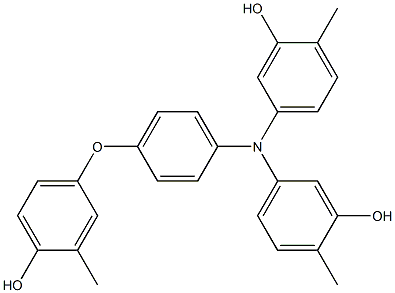 N,N-Bis(3-hydroxy-4-methylphenyl)-4-(4-hydroxy-3-methylphenoxy)benzenamine Struktur