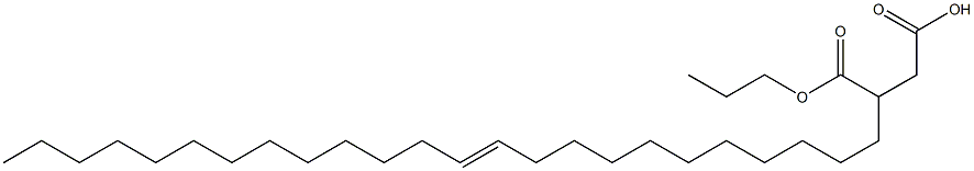 3-(11-Tetracosenyl)succinic acid 1-hydrogen 4-propyl ester Struktur