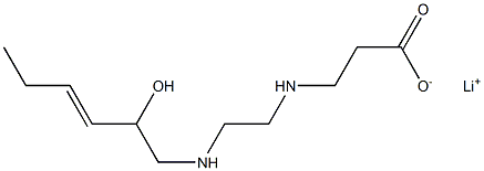 3-[N-[2-[N-(2-Hydroxy-3-hexenyl)amino]ethyl]amino]propionic acid lithium salt Struktur