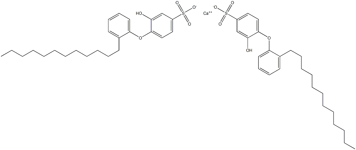 Bis(2-hydroxy-2'-dodecyl[oxybisbenzene]-4-sulfonic acid)calcium salt Struktur