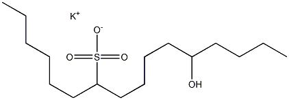 12-Hydroxyhexadecane-7-sulfonic acid potassium salt Struktur