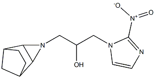 1-[(3-Azatricyclo[3.2.1.02,4]octan-3-yl)methyl]-2-(2-nitro-1H-imidazol-1-yl)ethanol Struktur