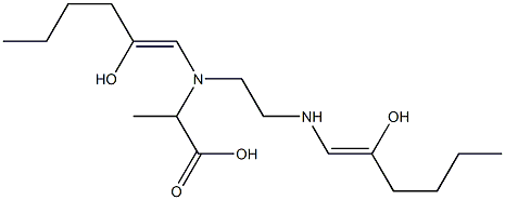 2-[N-(2-Hydroxy-1-hexenyl)-N-[2-(2-hydroxy-1-hexenylamino)ethyl]amino]propionic acid Struktur