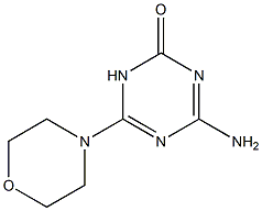 4-Amino-6-morpholino-1,3,5-triazin-2(1H)-one Struktur