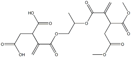 3,3'-[1-Methylethylenebis(oxycarbonyl)]bis(3-butene-1,2-dicarboxylic acid dimethyl) ester Struktur