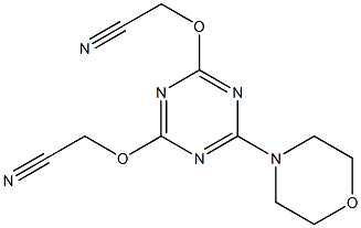 2-Morpholino-4,6-bis(cyanomethoxy)-1,3,5-triazine Struktur