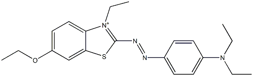 2-[[4-(Diethylamino)phenyl]azo]-6-ethoxy-3-ethylbenzothiazol-3-ium Struktur