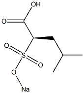 [R,(-)]-4-Methyl-2-(sodiosulfo)valeric acid Struktur