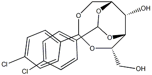 1-O,5-O:2-O,4-O-Bis(4-chlorobenzylidene)-L-glucitol Struktur