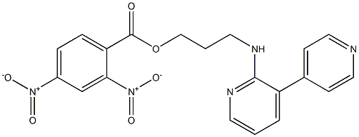 2,4-Dinitrobenzoic acid 3-[(3,4'-bipyridin-6-yl)amino]propyl ester Struktur