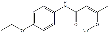 N-(3-Sodiooxycrotonoyl)-4-ethoxyaniline Struktur