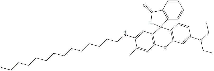 3'-Diethylamino-6'-methyl-7'-tetradecylaminospiro[isobenzofuran-1(3H),9'-[9H]xanthen]-3-one Struktur