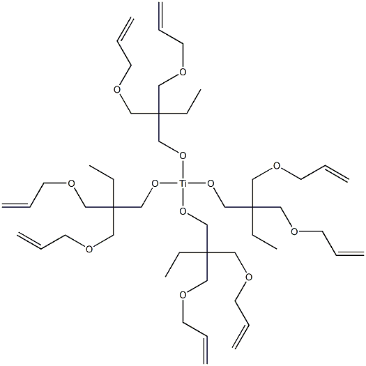 Tetrakis[2,2-bis(allyloxymethyl)butoxy]titanium(IV) Struktur