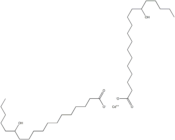 Bis(13-hydroxyoctadecanoic acid)cadmium salt Struktur