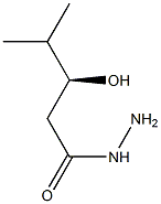 [S,(-)]-3-Hydroxy-4-methylvaleric acid hydrazide Struktur