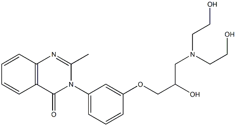 3-[3-[2-Hydroxy-3-[bis(2-hydroxyethyl)amino]propoxy]phenyl]-2-methylquinazolin-4(3H)-one Struktur