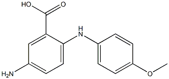 5-Amino-2-(p-methoxyanilino)benzoic acid Struktur