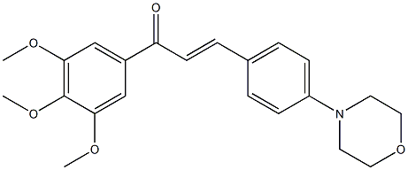 4-Morpholino-3',4',5'-trimethoxy-trans-chalcone Struktur