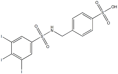 4-[(3,4,5-Triiodophenylsulfonyl)aminomethyl]benzenesulfonic acid Struktur