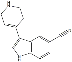 3-[(1,2,3,6-Tetrahydropyridin)-4-yl]-1H-indole-5-carbonitrile Struktur