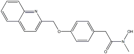 [4-(2-Quinolinylmethoxy)phenyl]acetohydroxamic acid methyl ester Struktur