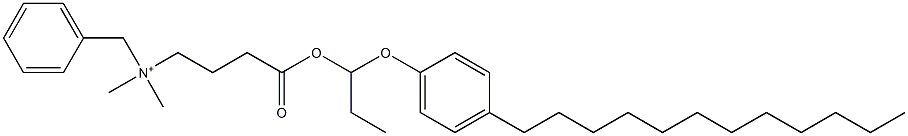 N,N-Dimethyl-N-benzyl-N-[3-[[1-(4-dodecylphenyloxy)propyl]oxycarbonyl]propyl]aminium Struktur