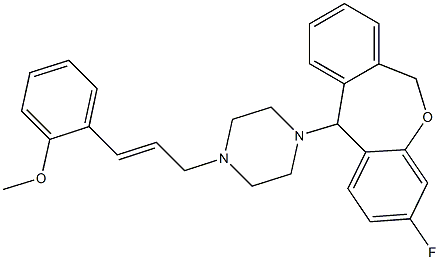 3-Fluoro-11-[4-[(E)-3-(2-methoxyphenyl)-2-propenyl]-1-piperazinyl]-6,11-dihydrodibenz[b,e]oxepin Struktur