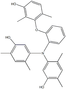 N,N-Bis(5-hydroxy-2,4-dimethylphenyl)-2-(3-hydroxy-2,6-dimethylphenoxy)benzenamine Struktur