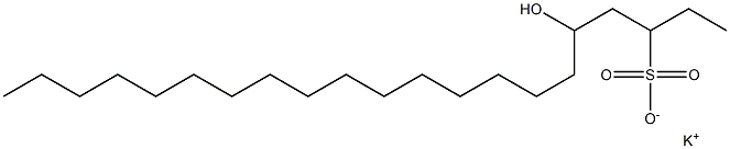 5-Hydroxyhenicosane-3-sulfonic acid potassium salt Struktur