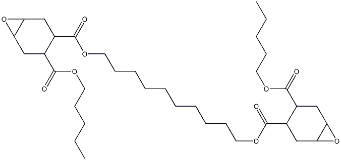 Bis[2-(pentyloxycarbonyl)-4,5-epoxy-1-cyclohexanecarboxylic acid]1,10-decanediyl ester Struktur