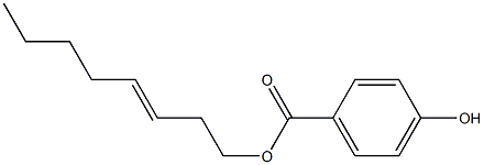 4-Hydroxybenzoic acid 3-octenyl ester Struktur