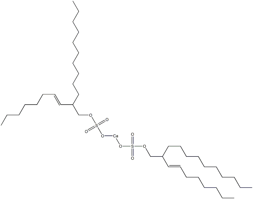 Bis[2-(1-octenyl)dodecyloxysulfonyloxy]calcium Struktur