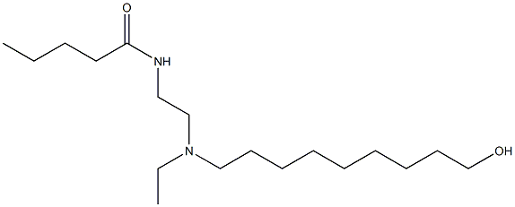 N-[2-[N-Ethyl-N-(9-hydroxynonyl)amino]ethyl]valeramide Struktur