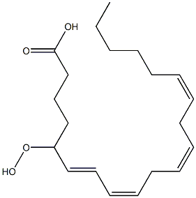 (6E,8Z,11Z,14Z)-5-Hydroperoxy-6,8,11,14-icosatetraenoic acid Struktur