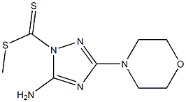 5-Amino-3-morpholino-1H-1,2,4-triazole-1-dithiocarboxylic acid methyl ester Struktur