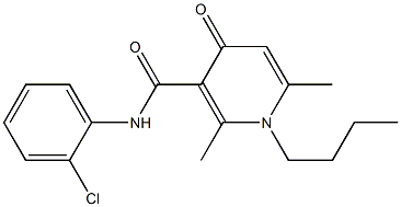 N-(2-Chlorophenyl)-1-butyl-2,6-dimethyl-4-oxo-1,4-dihydro-3-pyridinecarboxamide Struktur