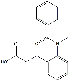 2-(N-Methyl-N-benzoylamino)hydrocinnamic acid Struktur