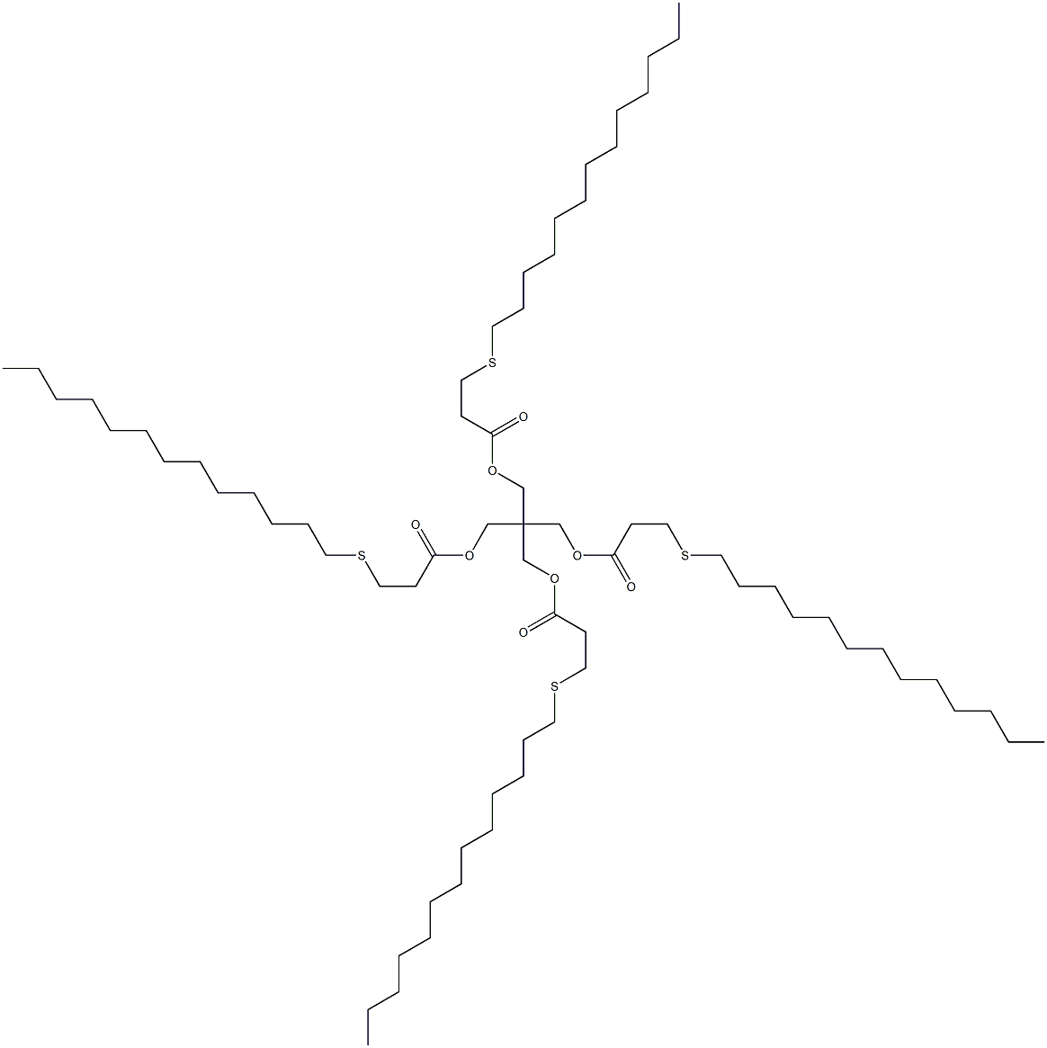 2,2-Bis[3-(tridecylthio)propanoyloxymethyl]-1,3-propanediol bis[3-(tridecylthio)propionate] Struktur