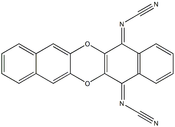 N,N'-Dicyanodinaphtho[2,3-b:2',3'-e][1,4]dioxin-5,14-diimine Struktur