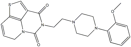 4-[2-[[4-(2-Methoxyphenyl)piperazin]-1-yl]ethyl]-3H,6H-1-thia-4,5a-diazaacenaphthylene-3,5(4H)-dione Struktur