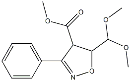 4,5-Dihydro-3-phenyl-5-(dimethoxymethyl)isoxazole-4-carboxylic acid methyl ester Struktur