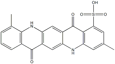 5,7,12,14-Tetrahydro-3,11-dimethyl-7,14-dioxoquino[2,3-b]acridine-1-sulfonic acid Struktur