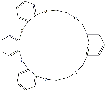 2,6-[[[[1,2-Phenylenebisoxybis(2,1-phenylene)]bisoxy]bisethylenebisoxy]bismethylene]pyridine Struktur