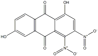 1,6-Dihydroxy-3,4-dinitroanthraquinone Struktur