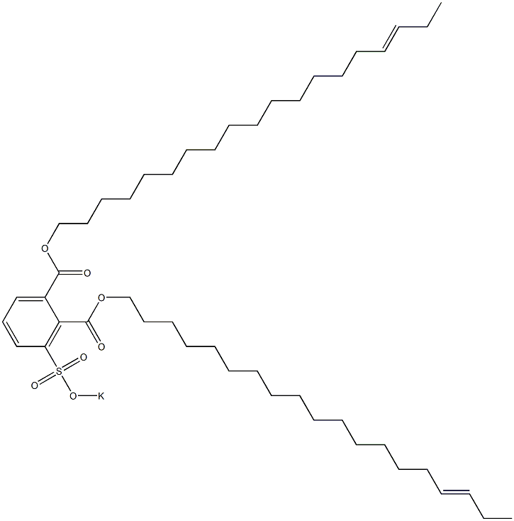 3-(Potassiosulfo)phthalic acid di(16-nonadecenyl) ester Struktur